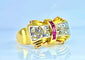 Bague 53 Bague Tank en or jaune 18 carats et diamants, vers 1930-1940 58 Facettes AB465