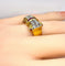 Bague 53 Bague Tank en or jaune 18 carats et diamants, vers 1930-1940 58 Facettes AB465
