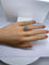 Bague 53 Bague en or blanc 18 carats sertie de diamants (1900-1930) 58 Facettes AB475
