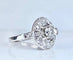 Bague 53 Bague en or blanc 18 carats sertie de diamants (1900-1930) 58 Facettes AB475