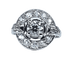 Bague 53 Bague en or blanc 18 carats sertie de diamants (1900-1930) 58 Facettes AB475