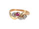 Bague 49 Bague en or 18 carats, diamants et rubis, époque 1900 58 Facettes AB490