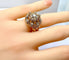 Bague 52 Bague en or jaune 18 carats avec diamants 58 Facettes AB493