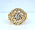 Bague 52 Bague en or jaune 18 carats avec diamants 58 Facettes AB493