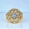 Bague 52 Bague en or jaune 18 carats avec diamants 58 Facettes AB493