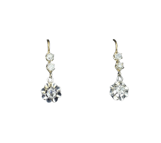 Boucles d'oreilles Boucles d’oreilles dormeuses en or 18 carats et diamants 58 Facettes AB499