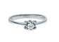 Bague 50 Bague solitaire en or blanc 18 carats et diamant taille brillant 58 Facettes AB513