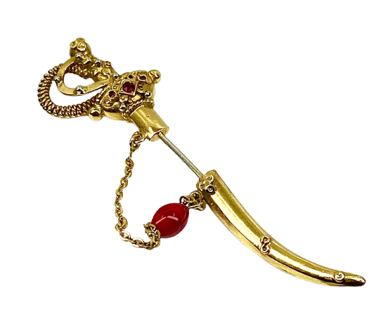 Broche Broche épingle de cravate épée en or 18 carats 58 Facettes AB524
