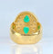 Bague 51.5 Bague en or jaune 18 carats avec émeraudes et diamants 58 Facettes AB531