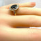 Bague 53 Bague marguerite en or jaune 18 carats, saphir et diamants 58 Facettes AB530