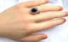 Bague 53 Bague marguerite en or jaune 18 carats, saphir et diamants 58 Facettes AB530