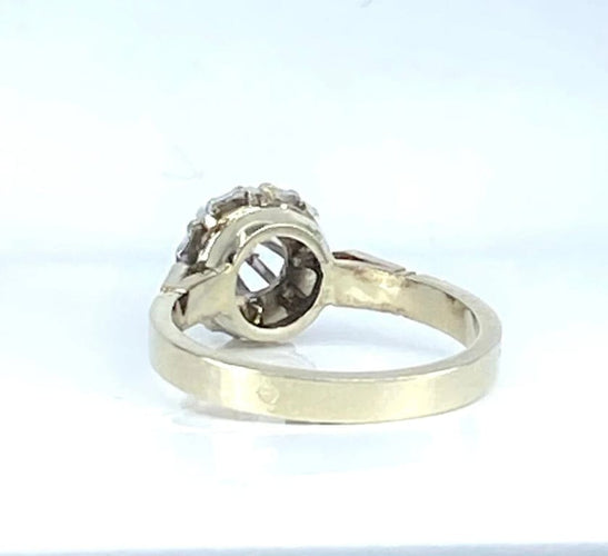 Bague 47 Bague solitaire en or blanc 18 carats avec diamant 0,10 carat 58 Facettes AB537