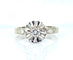 Bague 47 Bague solitaire en or blanc 18 carats avec diamant 0,10 carat 58 Facettes AB537