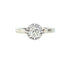 Bague 50.5 Bague solitaire en or blanc 18 carats et platine sertie d’un diamant 0,50 ct 58 Facettes AB536