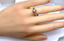 Bague 50.5 Bague solitaire en or blanc 18 carats et platine sertie d’un diamant 0,50 ct 58 Facettes AB536