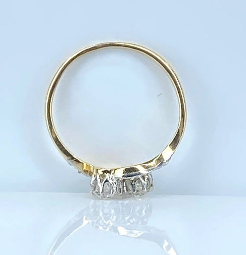 Bague 54 Bague toi et moi en or 18 carats et diamants 58 Facettes AB553