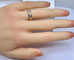 Bague 50 Demi-alliance - Bague en or jaune et or blanc 18 carats et diamants 58 Facettes AB555