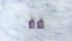 Boucles d'oreilles Boucles d'oreilles - Dormeuses Art déco en or blanc améthyste et diamants 58 Facettes