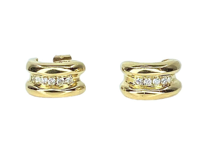 Boucles d'oreilles Boucles d’oreilles en or jaune 18 carats et diamants 58 Facettes AB566