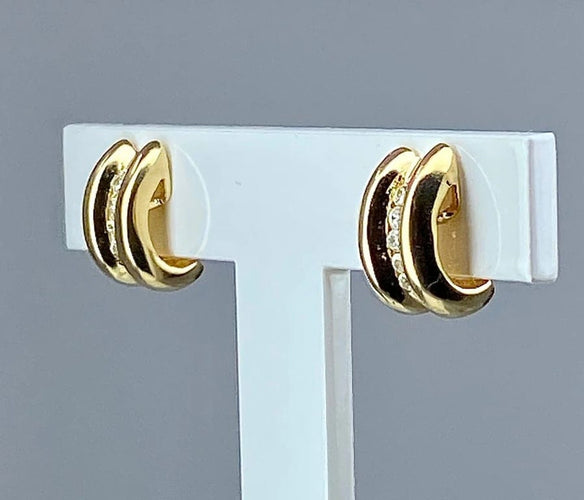 Boucles d'oreilles Boucles d’oreilles en or jaune 18 carats et diamants 58 Facettes AB566