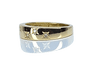 Bague 52 Bague en or jaune 18 carats sertie de 5 diamants 58 Facettes AB562