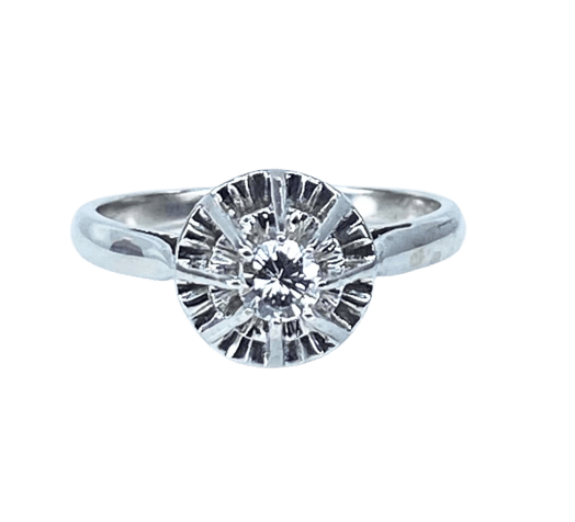 Bague 50 Bague solitaire diamant en or 18 carats et platine 58 Facettes AB560