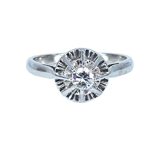 Bague 50 Bague solitaire diamant en or 18 carats et platine 58 Facettes AB560
