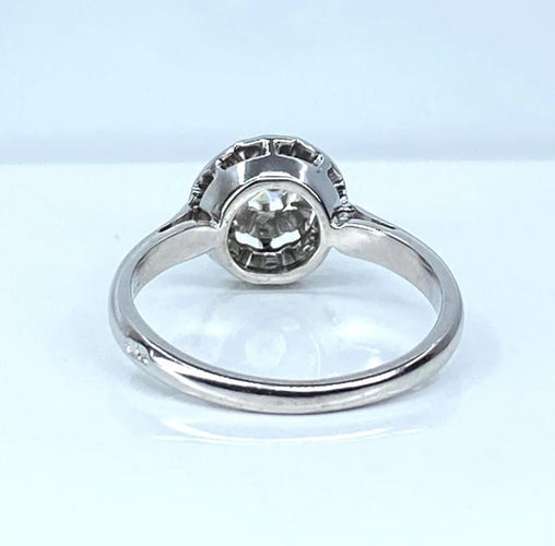 Bague 50 Bague solitaire diamant en or 18 carats et platine 58 Facettes AB560