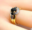 Bague 54 Bague jonc tourbillon en or jaune 18 carats, saphirs et diamants 58 Facettes AB575