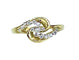 Bague 53 Bague en or jaune 18 carats sertie de diamants 58 Facettes AB579