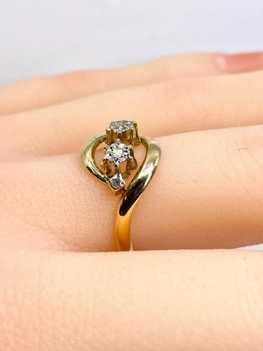 Bague 55 Bague en or 18 carats et diamants 58 Facettes AB585