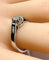 Bague 54 Bague solitaire en or blanc 18 carats et diamants 58 Facettes AB591bis