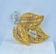 Broche Broche feuille en or jaune 18 carats et diamants 58 Facettes AB592bis