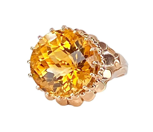 Bague 53 Bague en or jaune 18 carats à topaze 58 Facettes AB595bis