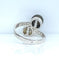 Bague 50 Bague toi et moi en or blanc 18 carats, diamants et perles 58 Facettes AB604
