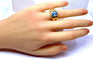 Bague 52 Bague jonc en or jaune 18 carats et topaze bleue 58 Facettes AB611