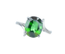 Bague 49 Bague en or blanc 18 carats à tourmaline verte 58 Facettes AB614