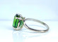 Bague 49 Bague en or blanc 18 carats à tourmaline verte 58 Facettes AB614