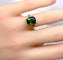 Bague 49 Bague en or blanc 18 carats à tourmaline verte 58 Facettes AB614