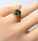 Bague 49 Bague en or blanc 18 carats à tourmaline verte 58 Facettes AB614