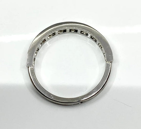 Bague 50 Demi-alliance - Bague en platine et diamants 58 Facettes AB615