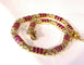 Bracelet Bracelet en or jaune 18 carats avec rubis calibrés et diamants 58 Facettes AB620