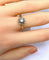 Bague 54 Bague solitaire en or blanc 18 carats et platine avec diamant 0,10 ct 58 Facettes AB622