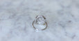 Bague 52.5 Art Déco - Bague cible ronde en or blanc et platine, diamants 58 Facettes