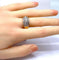 Bague 57 Bague jonc bandeau en or jaune 18 carats et diamants 58 Facettes AB624