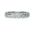 Bague 49 Demi-alliance - Bague en or blanc 18 carats et diamants 58 Facettes AB635