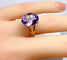 Bague 50 Bague en or jaune 18 carats à améthyste 58 Facettes AB647
