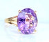 Bague 50 Bague en or jaune 18 carats à améthyste 58 Facettes AB647