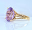 Bague 50 Bague en or jaune 18 carats à améthyste 58 Facettes AB647
