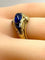 Bague 54 Bague Art déco en or jaune 18 carats avec saphirs 58 Facettes AB666